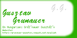 gusztav grunauer business card
